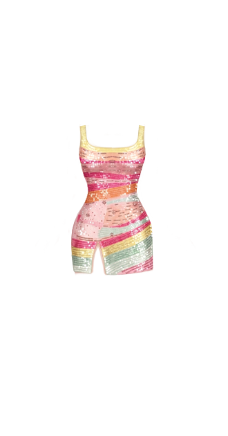 Sorbet Stripe Mini Dress