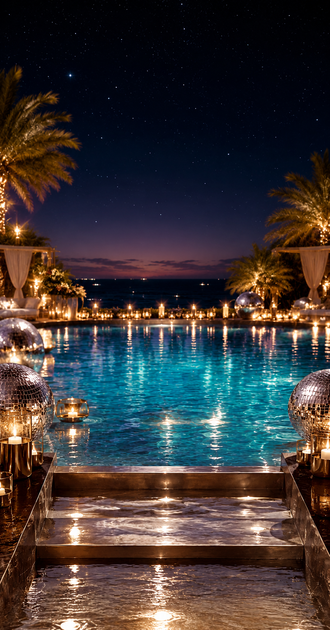 Piscina Luxo Noturna