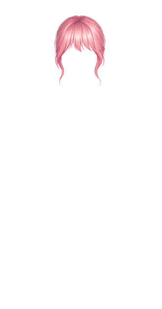 Pink Soft Bangs Bun