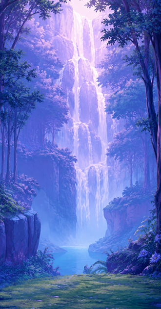 Mystical Waterfall Oasis