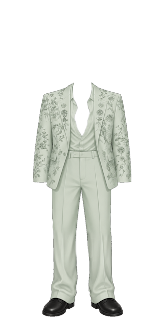 Mint Embroidery Tuxedo
