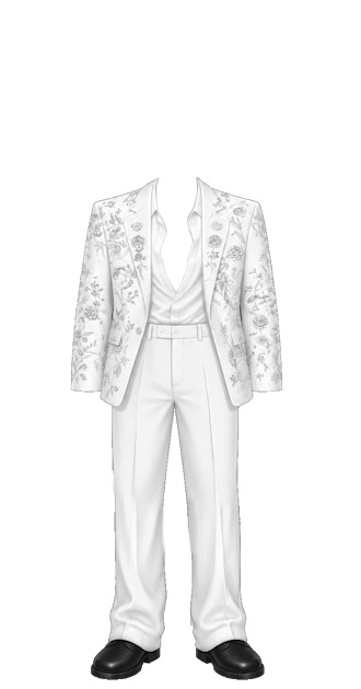 White Embroidery Tuxedo