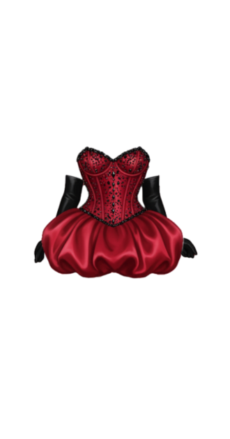 Red Corset Bubble Dress