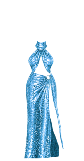 Nazia Blue Sequin Gown