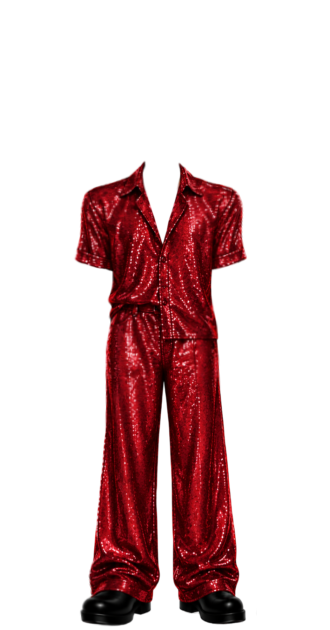 George Red Sequin Outfit