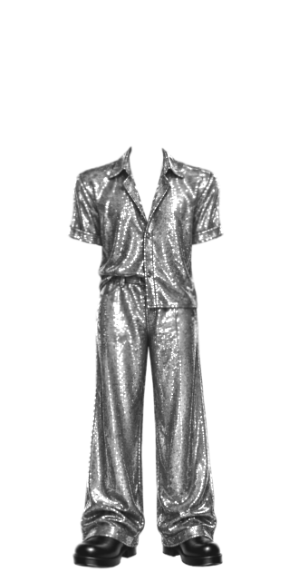 George Silver Sequin Outfit