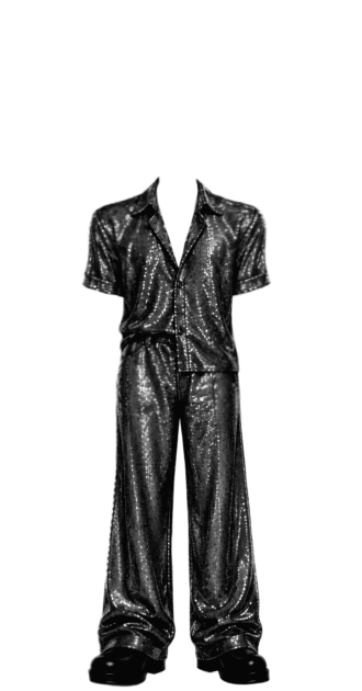 George Black Sequin Outfit