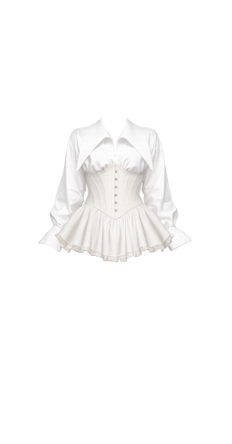 White Oversized Suit Corset