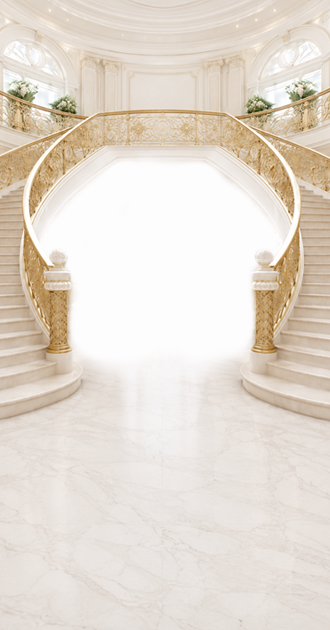 White Grand Staircase