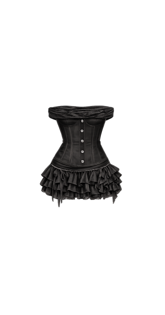 Black Ruffled Corset