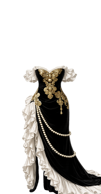 Gold Stained Pearl Dress