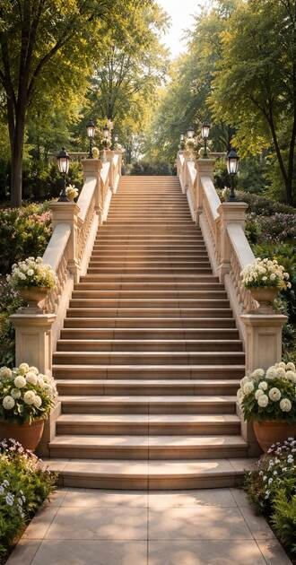 Elegant Staircase Background