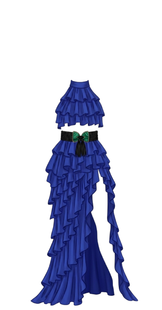 Balmain Blue Ruffles