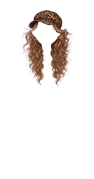 Curly Hair w/ Leopard Hat