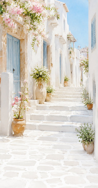 Blooming Coastal Street
