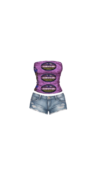 purple buff jean shorts