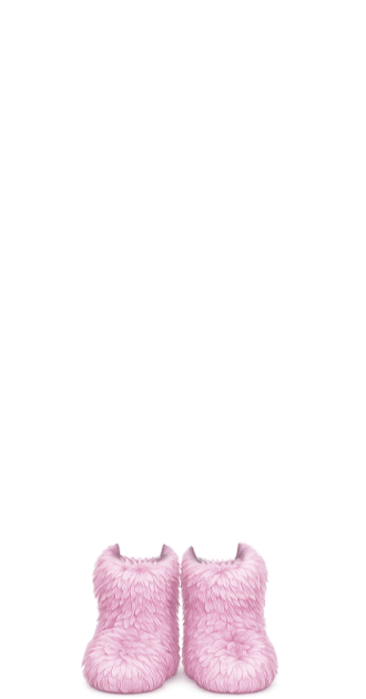 Botinha Felpuda Rosa
