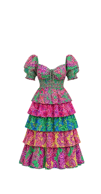 Floral Tiered Maxi Dress by MissC