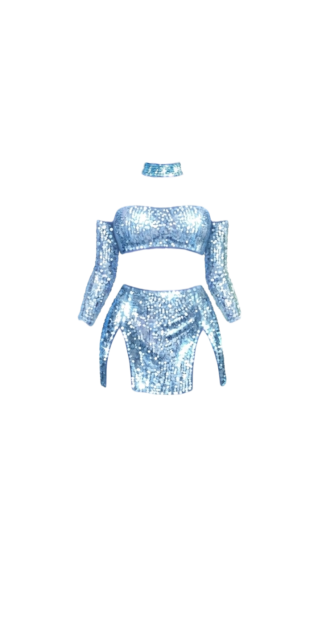 Arelia Sequin Blue Set