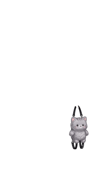 Bolsa gatinho cinza