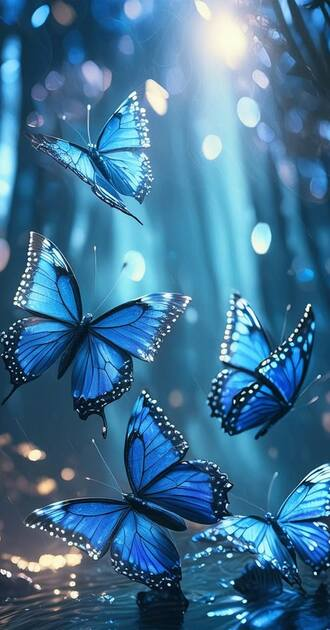 Blue butterflies