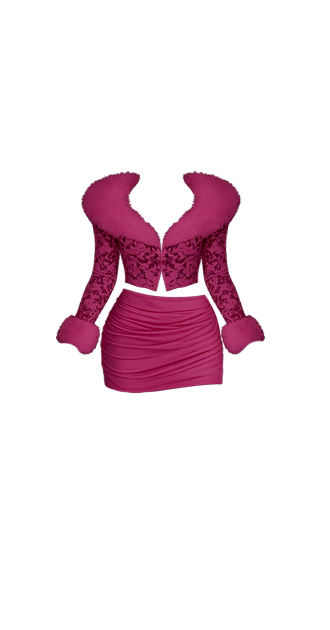 Maroon Fuzzy Velvet Lace