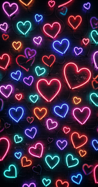 Neon hearts