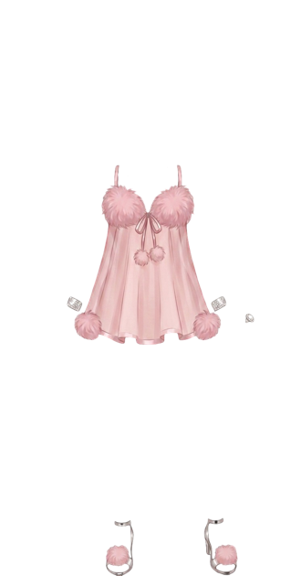 fluffy pink lingerie