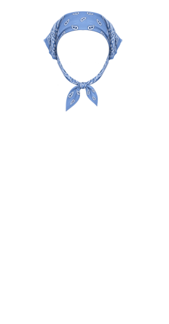 Light Blue Bandana Scarf [M]