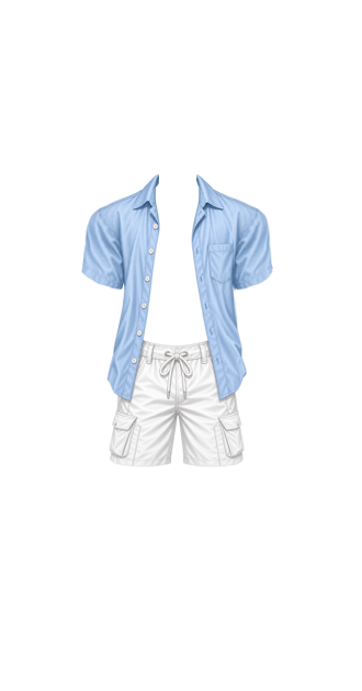 Light Blue Beach Wear