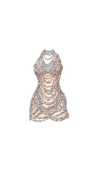 Taylor  Swift Bejeweld Dress By Nena