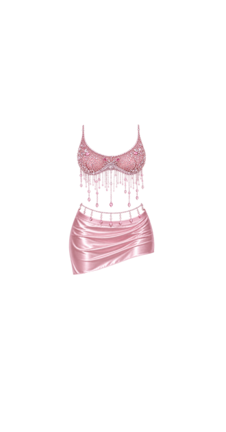Pink Sparkly Silk