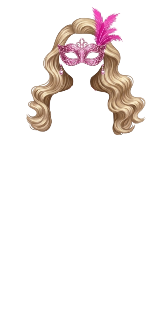 Blonde Hair Pink Mask
