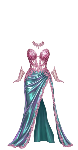 Gown PInk Blue