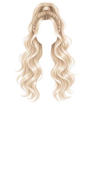 Highlighted Blonde Cascade Pony