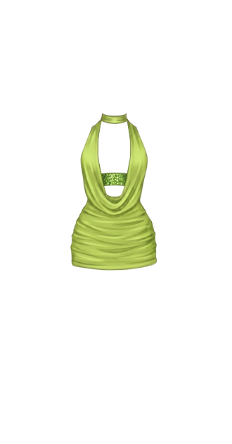 Lime Cascade Mini Dress