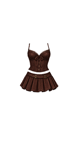 Mocha Corset Set