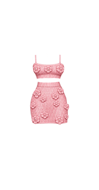 Pink Crochet Petal Set