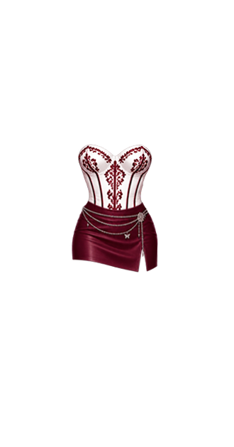 Ivory & Merlot Corset