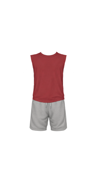Red Tank Sweatshorts