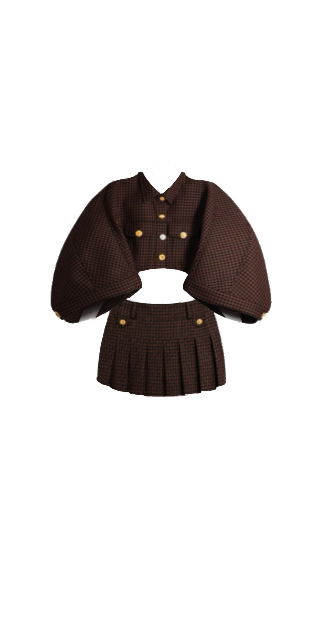 Oversized Brown Two Piece