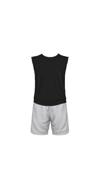 Black Tank Sweatshorts