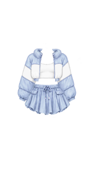 Blue Puffer Set