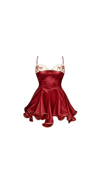 Crimson Lace Babydoll Mini