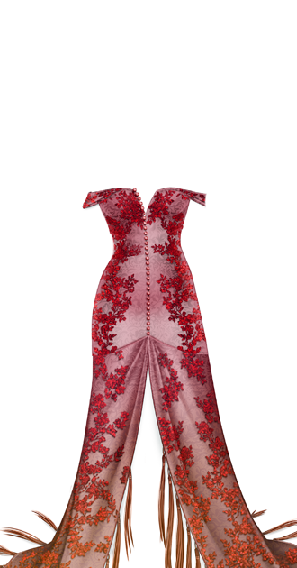 Natural Red Dress By Nena