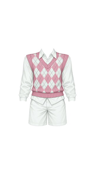 Light Pink Argyle Sweater