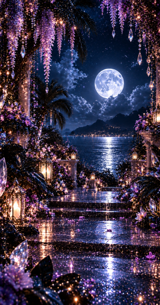 Moonlit Glitter Garden