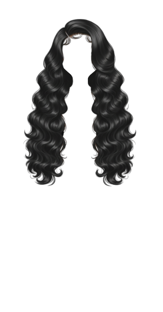 Long Black Wavy Hair