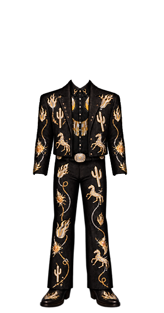 Golden Glitter Cowboy