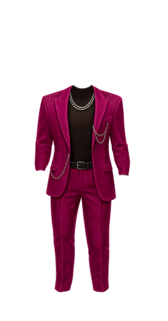 Fuschia Mens Suit